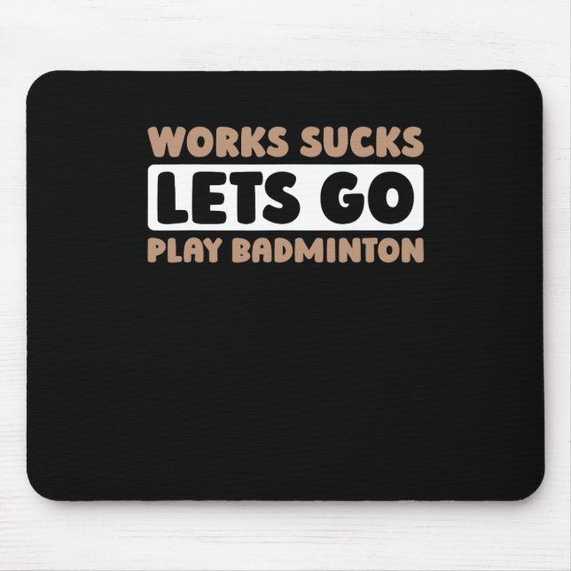Badminton Court Racket Player - Racquet Team Shutt Mouse Pad (Front)