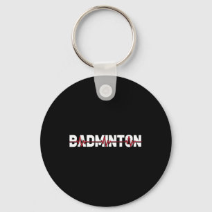 Badminton Court Racket - Racquet Shuttle Ekg Heart Keychain