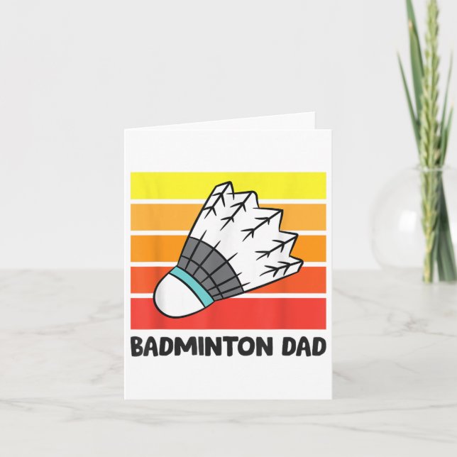 Badminton Dad Funny Badminton Father  Card (Front)