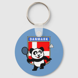 Badminton Denmark Panda Keychain