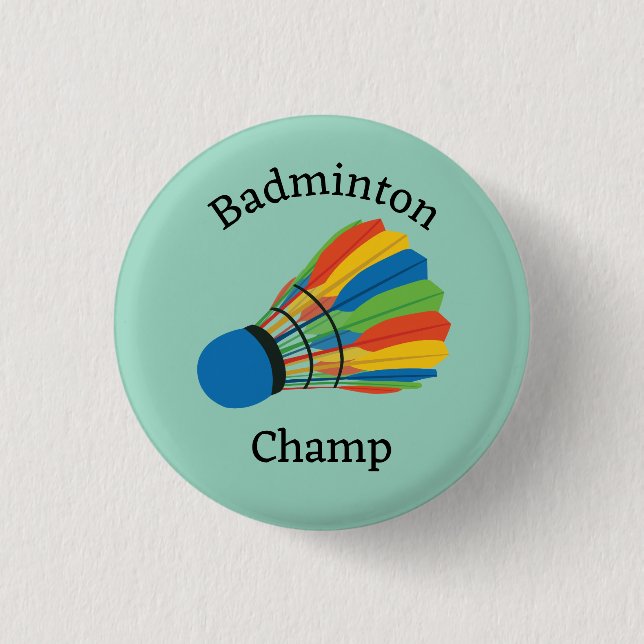 Badminton  Design Button (Front)