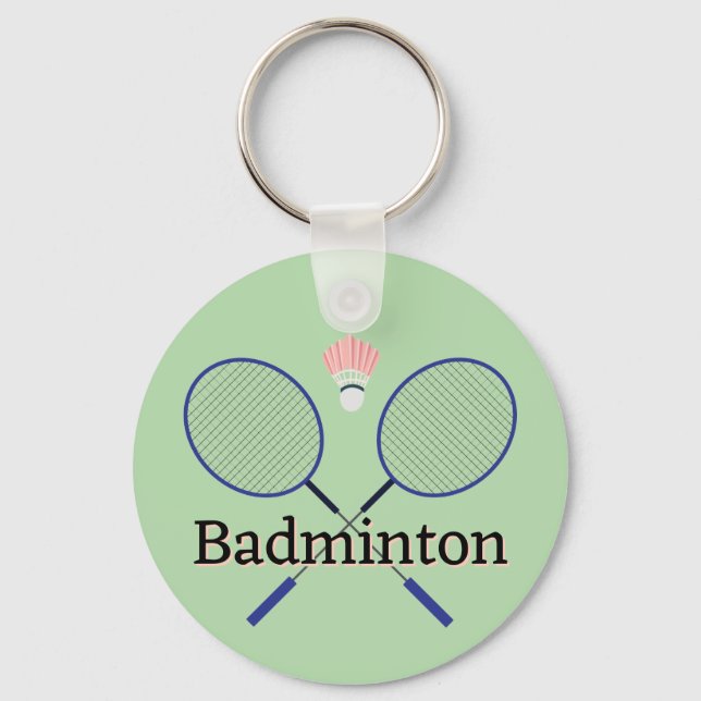 Badminton Design  Keychain (Front)