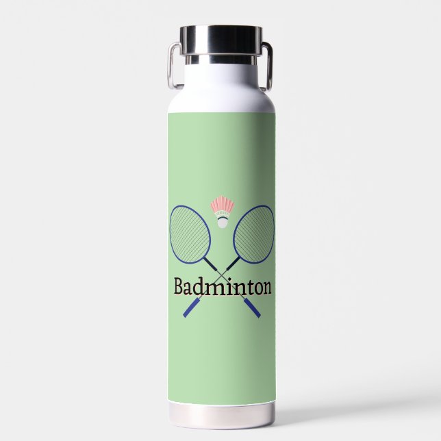 Badminton Design  Water Bottle (Front)