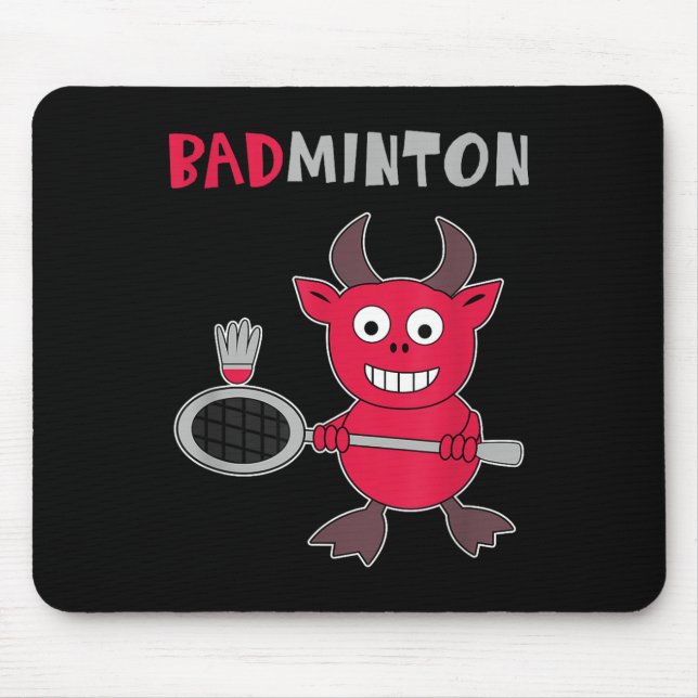 Badminton Devil Badminton Player Shuttle Sports Sm Mouse Pad (Front)