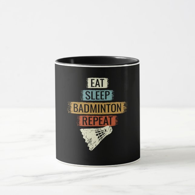 Badminton - Eat Sleep Badminton Repeat Mug (Center)