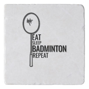 Badminton - Eat Sleep Badminton Repeat Trivet