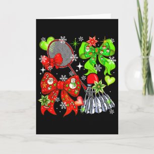 Badminton Equipment Christmas Player Team Colorful Card