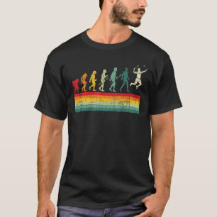 Badminton Evolution   Retro Sports   Shuttlecock T-Shirt
