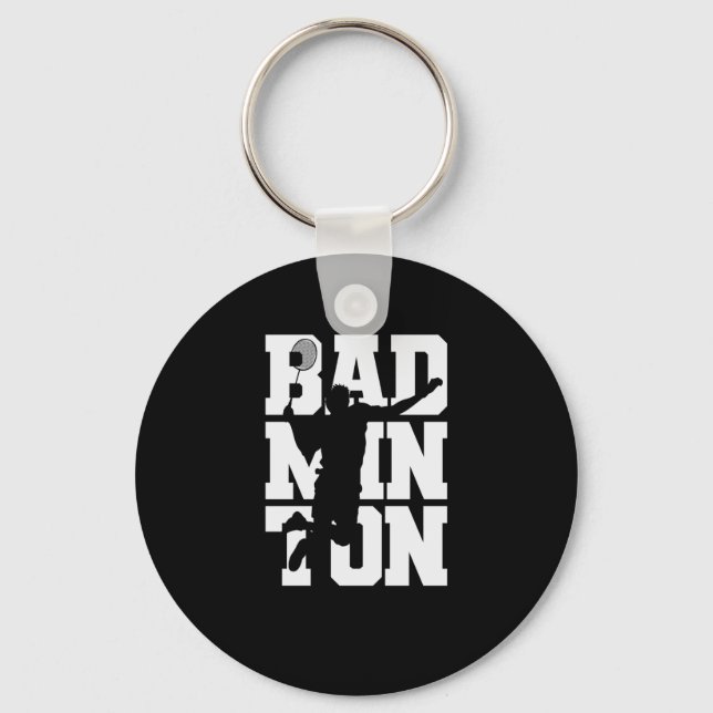 Badminton Federball Badmintonschläger Sport Keychain (Front)