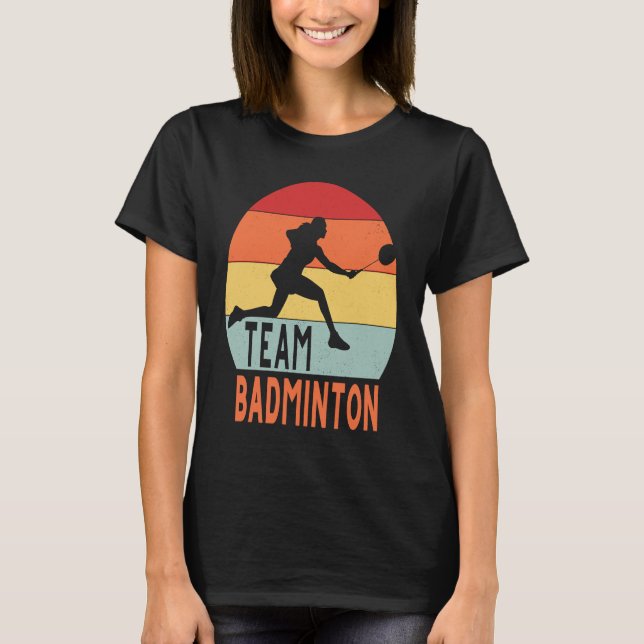 Badminton for girls women teamwear female sports T-Shirt (Front)