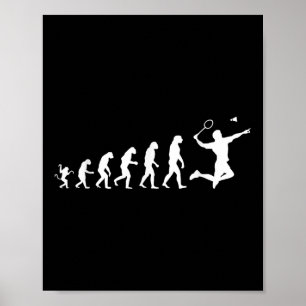 Badminton For Human Evolution Poster