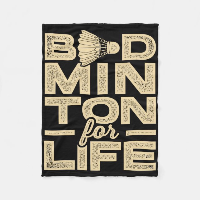 Badminton For Life Badminton Player Shuttle Cross  Fleece Blanket (Front)