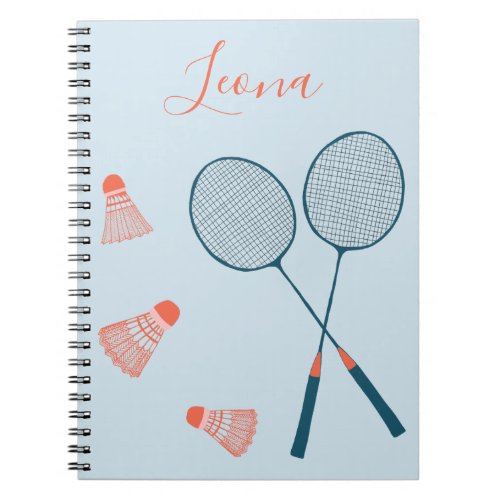Badminton for two custom notebook