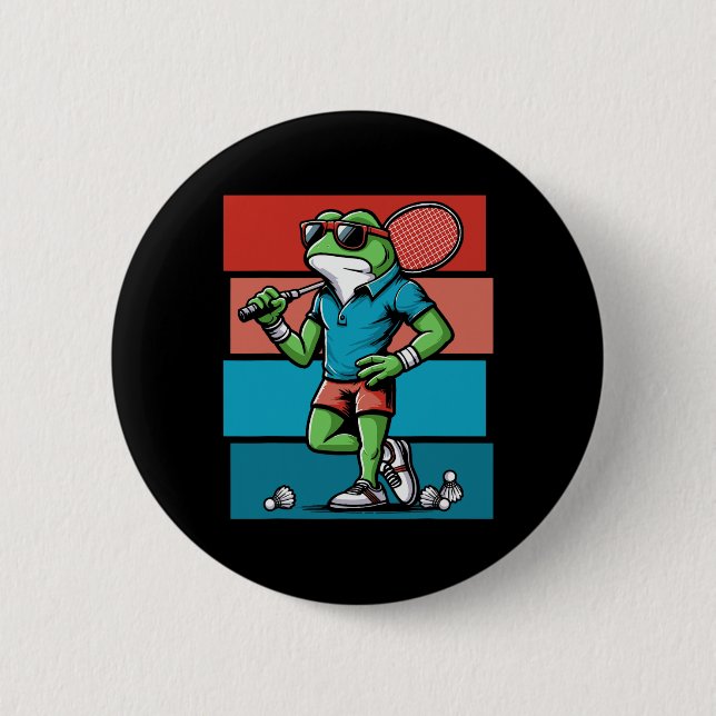 Badminton Frog Shuttle Poona  Button (Front)