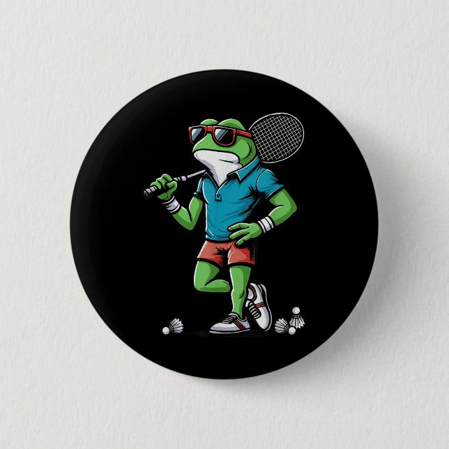 Badminton Frog Shuttle Poona  Button (Front)