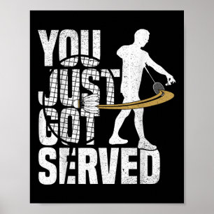 Badminton Game Lover Served Shuttle Player Badmint Poster