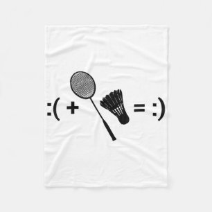 Badminton Game Shuttle Sport Badminton Fleece Blanket
