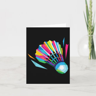 Badminton Game Shuttle Sport Badminton Pop Art Card