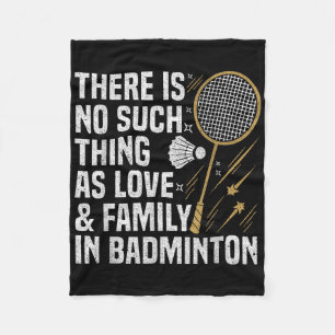 Badminton Game Such Thing Shuttle Badminton Player Fleece Blanket