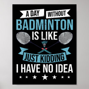 Badminton Games Funny Sports Training Competition Poster