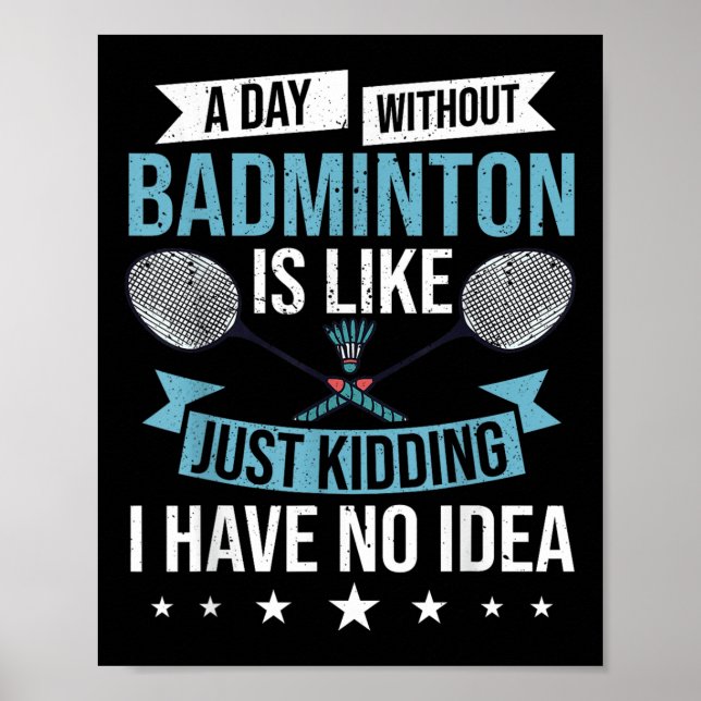 Badminton Games Funny Sports Training Competition  Poster (Front)