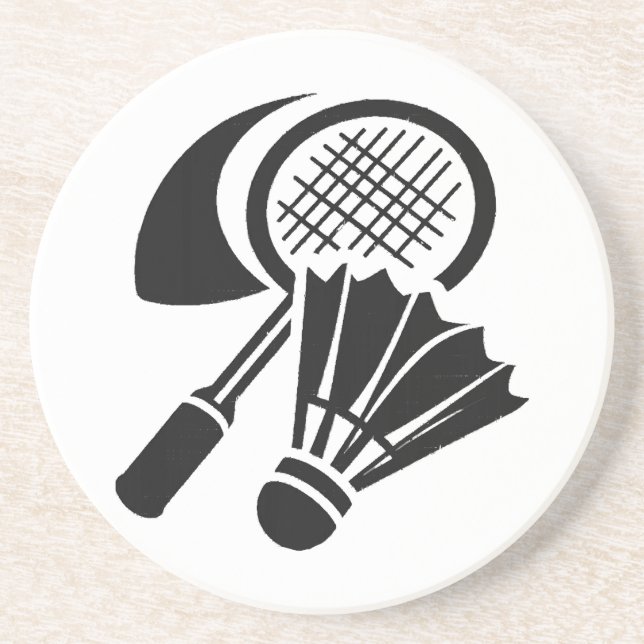 Badminton gift ideas coaster (Front)