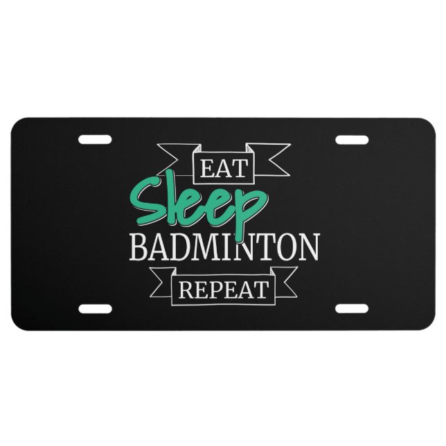 Badminton Gifts License Plate (Front)