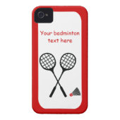 Badminton gifts, racquet and shuttlecock custom Case-Mate iPhone case (Back)