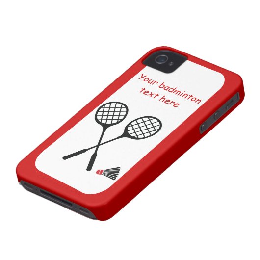 Badminton gifts, racquet and shuttlecock custom Case-Mate iPhone case (Bottom)