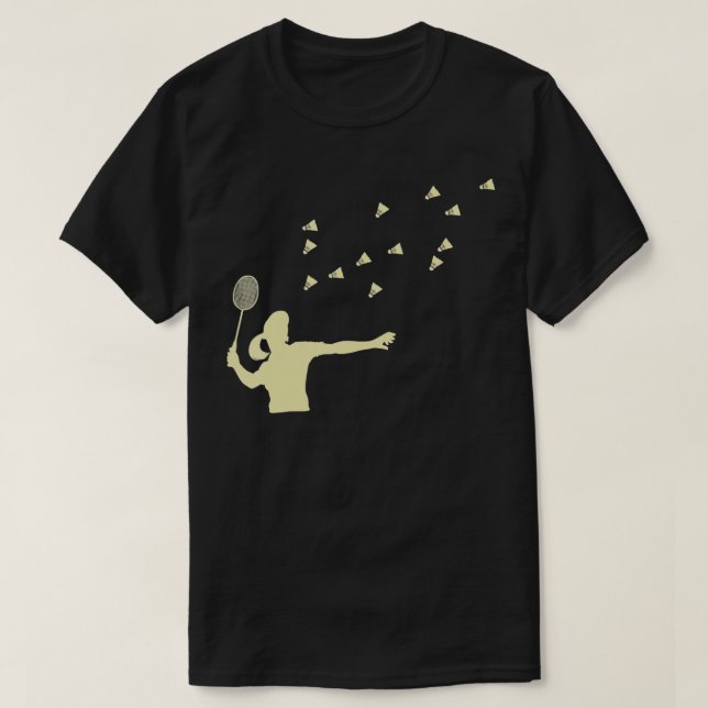 Badminton Girl Badminton Woman Girl Badminton Rac T-Shirt (Design Front)