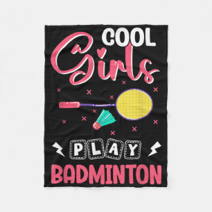 Badminton Girl Shuttle Badminton Lover Fleece Blanket