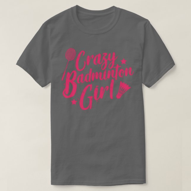 Badminton Girl T 8 T-Shirt (Design Front)