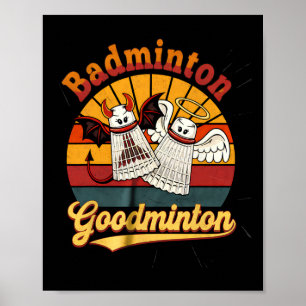 Badminton Goodminton Funny Sports Humor  Poster