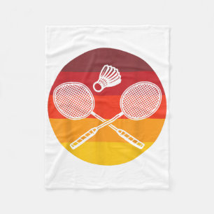 Badminton Graphic Badminton Player Shuttle Sports Fleece Blanket