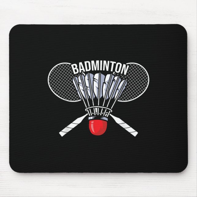 Badminton Graphic Badminton Player Shuttle Sports  Mouse Pad (Front)
