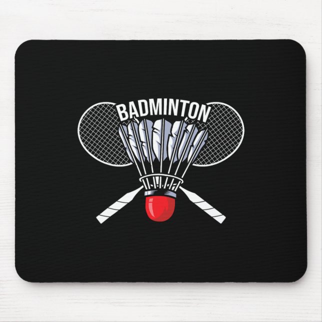 Badminton Graphic Badminton Player Shuttle Sports  Mouse Pad (Front)