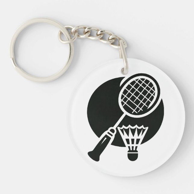 Badminton Graphic Keychain (Front)