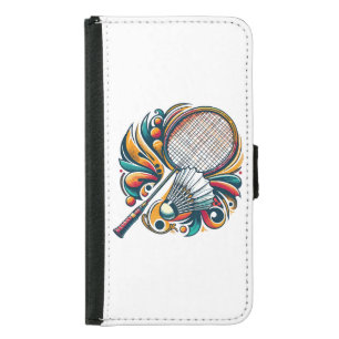 Badminton Graphic Samsung Galaxy S5 Wallet Case