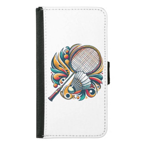 Badminton Graphic Samsung Galaxy S5 Wallet Case