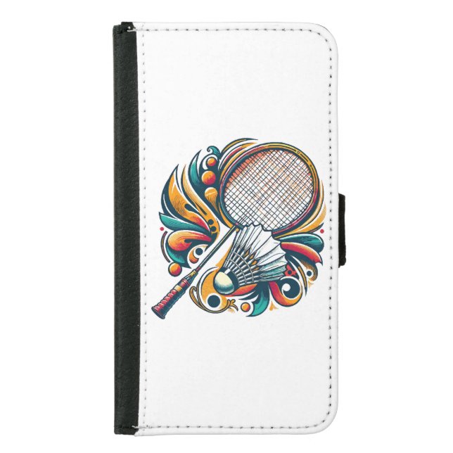 Badminton Graphic Samsung Galaxy Wallet Case (Front)