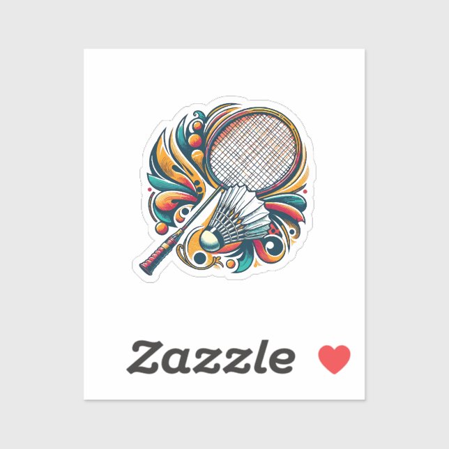 Badminton Graphic Sticker (Sheet)