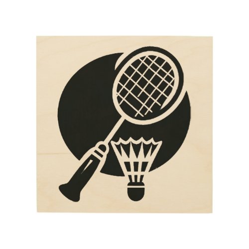 Badminton Graphic Wood Wall Art