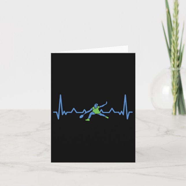 Badminton Heart Rate Heart Rate  Card (Front)