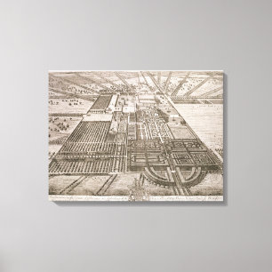 Badminton House in the County of Gloucester, engra Canvas Print
