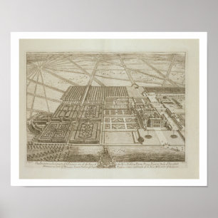Badminton House in the County of Gloucester, engra Poster