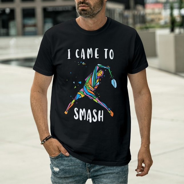 Badminton I Came To Smash Abstract Athlete  T-Shirt (Creator Uploaded)