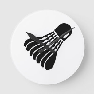 Badminton icon round clock