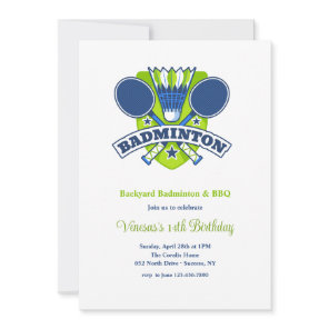 Badminton Invitation