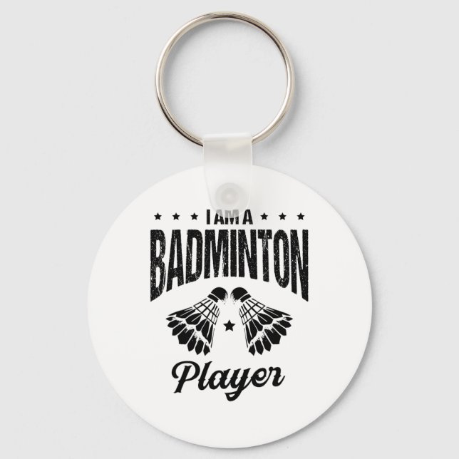 Badminton Is My Life Badminton Player Shuttle  Keychain (Front)