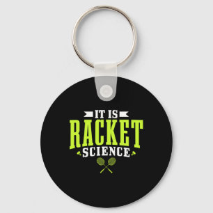 Badminton It Is Racket Science Men Women Funny Keychain